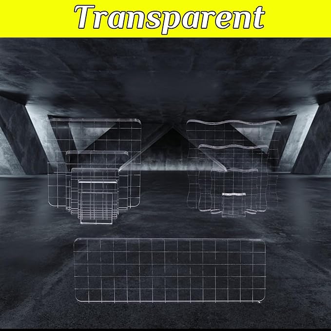 10Pcs Clear Acrylic Stamp Blocks Set, Acrylic Stamping Blocks Tools Clear Stamps - Image 4