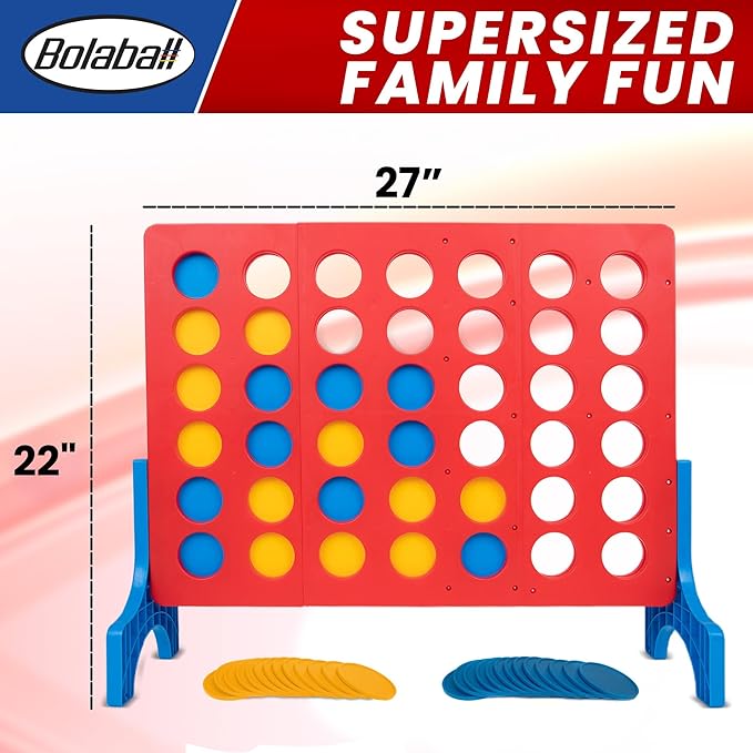 Bolaball 4 in a Row Tabletop Game – 1.8 Ft 4 to Score Game - Image 8