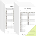 Geyee 50/100/200 Baseball Softball Lineup Cards 4.52 x 7.86 Inch Lineup Sheet Games with Player Roster Baseball Scorebook Coaching Accessories for Coaches Umpires, 4 Part Carbonless Copies(200 Sets)