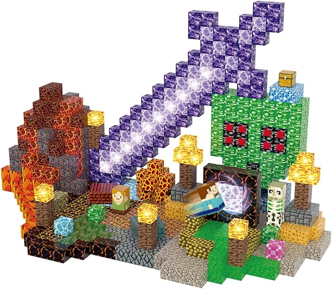 Magnetic Blocks Building Toys Set, Magnetic Building Blocks STEM Construction by Aidyvoi
