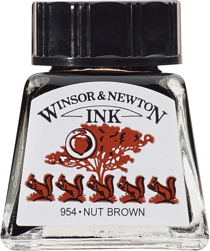 Winsor & Newton Drawing Ink, 14ml Bottle, Nut Brown by WinsorNewton