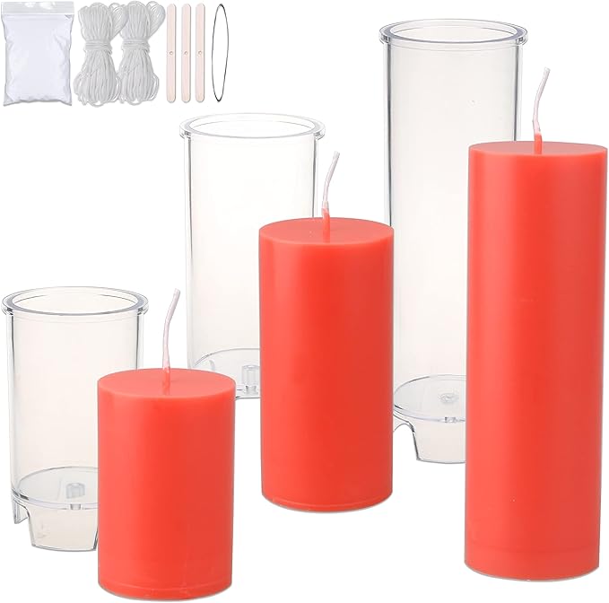 MILIVIXAY 3PCS Pillar Candle Molds by MILIVIXAY