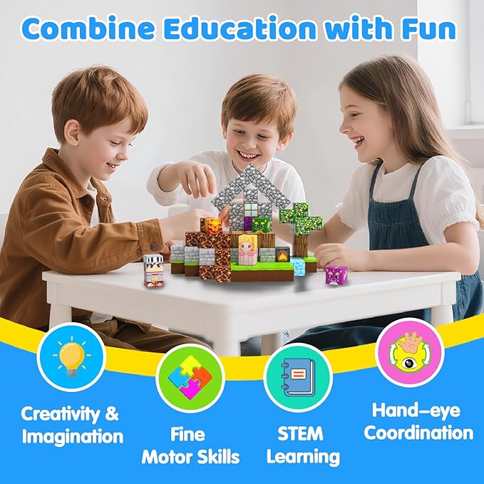150PCS Magnetic Blocks, Magnetic Building Blocks, Magnet Blocks - Image 6