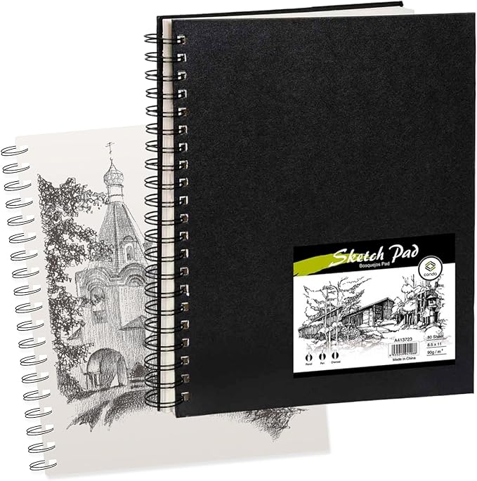 Conda 8.5"x11" Hardbound Sketch Book, Double-Sided Hardcover Sketchbook by CONDA