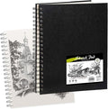 Conda 8.5"x11" Hardbound Sketch Book, Double-Sided Hardcover Sketchbook by CONDA