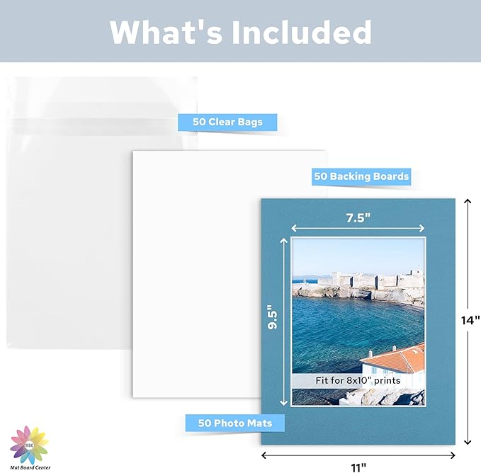 Mat Board Center, 11x14 for 8x10 Mix Color Mat Kit - Image 2