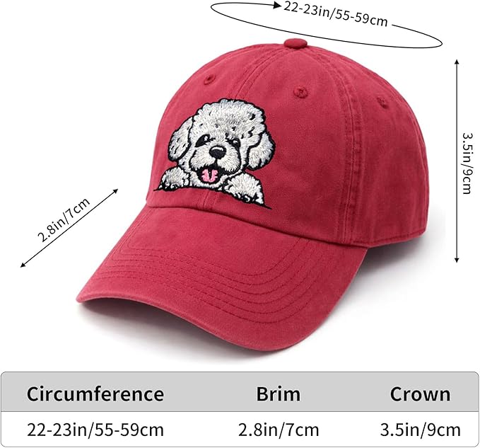 Pet Dog Lover Gifts,Embroidered Dog Baseball Hats for Men Women Dad Mom