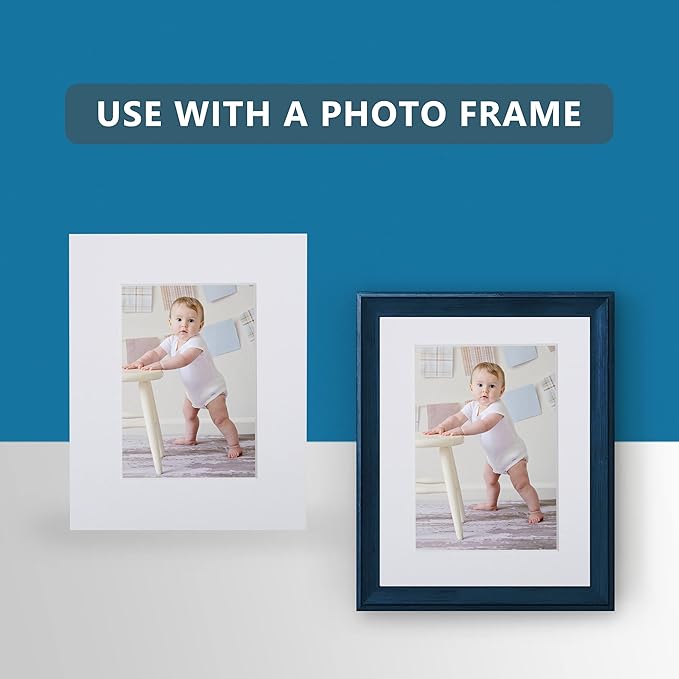 Somime 10 Pack White Photo Board 11x14 Mat - Image 7