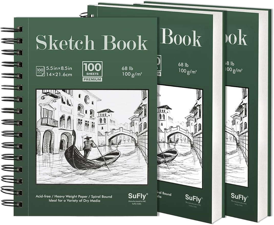 Sketch Book 5.5 X 8.5 inch, Artist Sketch Pad, 300 Sheets Spiral Bound - Image 9
