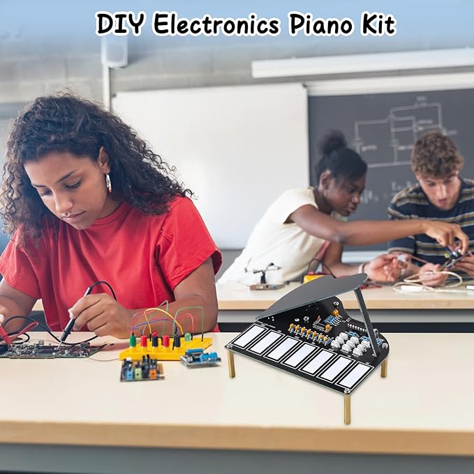 MIOYOOW DIY Electronic Piano Soldering Practice Kit, 7 Keys Mini Musical - Image 5