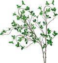 Ollain 43" Artificial Greenery Stems Plants Faux Leaf Green Eucalytus Branches by Ollain