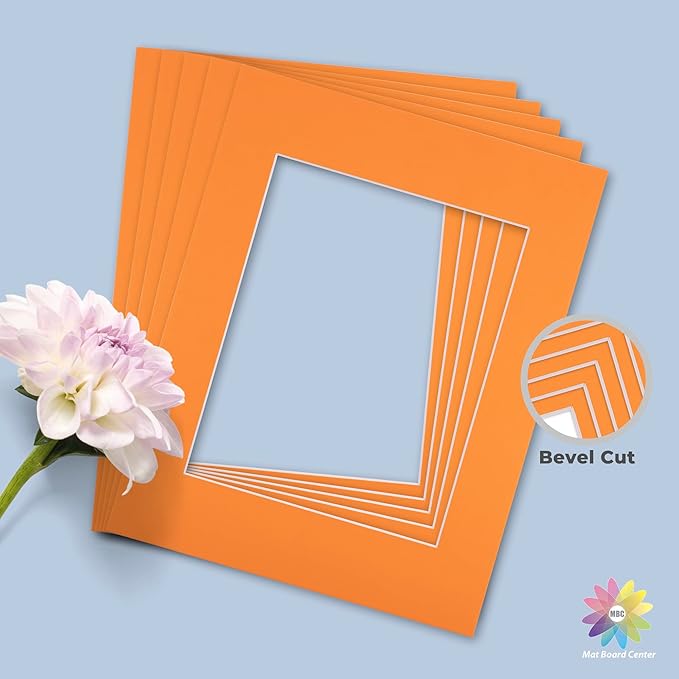 Mat Board Center, 11x14 for 8x10 Orange Color Mats - Image 5