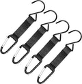 Sumind 4 Pcs Fence Hooks for Baseball Bag Nylon Safety Buckles Metal Fence Hooks Multifunctional Hanging Buckles for Softball Football Tennis Outdoor Sport Equipment Water Cup Backpack(Black)