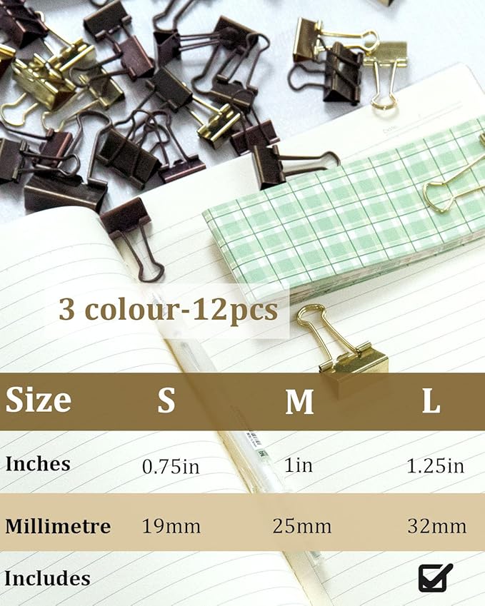 Large Binder Clips 1.25in 12-Pack - Image 4