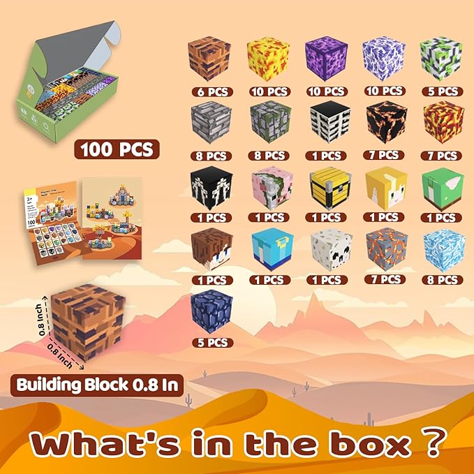 Magnetic Blocks, Magnetic Tiles Building Blocks, Magnet Cubes STEM Sensory Game - Image 2