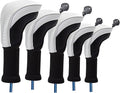 Wood Headcover Golf Club Covers Driver Headcovers Nylon Head Covers Designed to Fit All Woods - 3/4/5/6 Pack/Set Golf Accessories Suitable for Men and Women