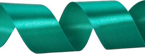 1 1/2 Inch Teal Solid Satin Ribbon, 50 Yards Craft Fabric Ribbon - Image 2