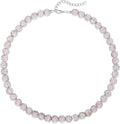 QINJIEJIE Baseball Necklace for Men Glitter Bling Rhinestone Beaded Collection Necklace for Women 16/18in Inspired Sports Jewelry Baseball Chain Cool Gifts for Baseball Players Team Lovers