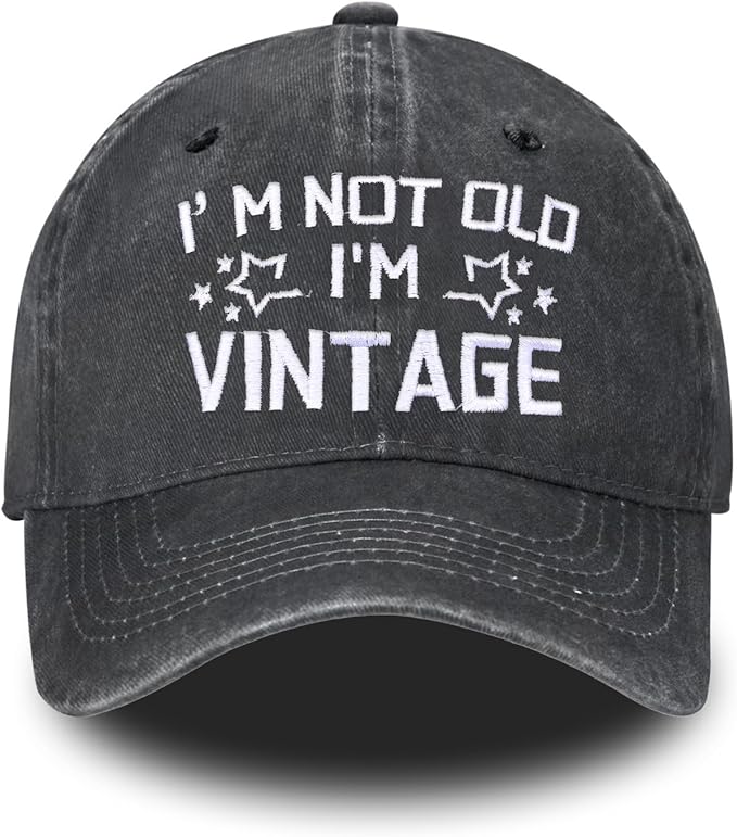 Embroidered Baseball Cap for Women Men Vintage Adjustable Washed Distressed Denim Baseball Hat