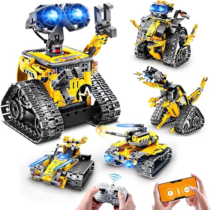 HOGOKIDS Robot Building Toys for Kids - 5 in 1 Remote & APP Controlled Building by HOGOKIDSTOYS