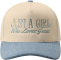 MIRMARU Two-Tone Vintage Canvas Trucker Hats for Men & Women, Adjustable Size Baseball Caps with Trendy Embroidered Design