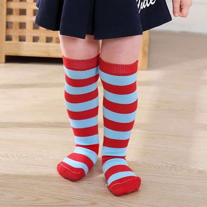 American Trends Kids Toddler Soccer Socks Youth Baseball Softball Football Socks Knee High Accessories for Girls