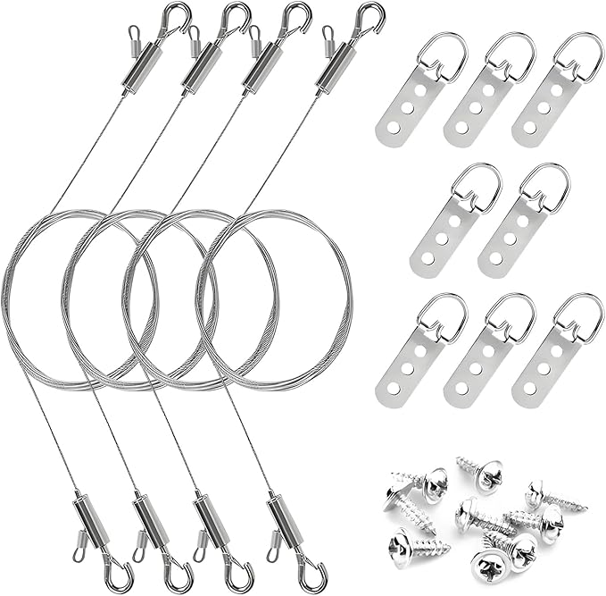 12PCS Picture Hanging Wire Kit for Mirrors, Light Lamp, Billboards, Basket by Unknown