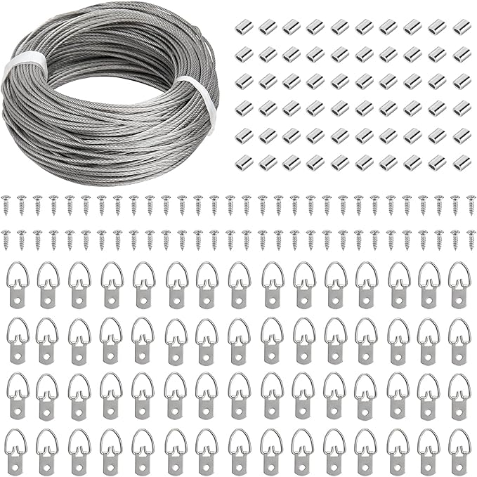 Picture Hanging Wire Kit, 100 FT Braided Hanging Wire, by Unknown