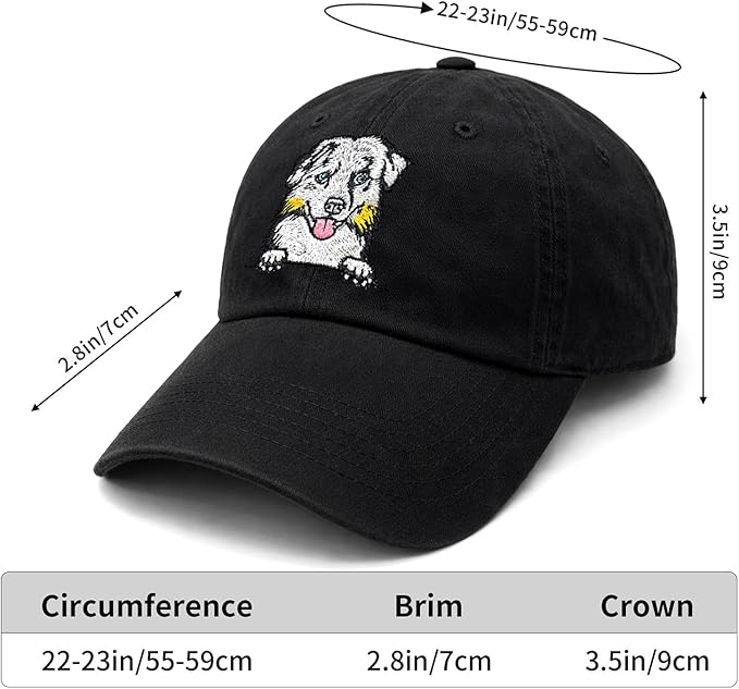 Pet Dog Lover Gifts,Embroidered Dog Baseball Hats for Men Women Dad Mom