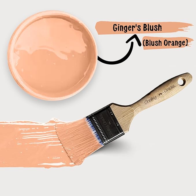 Chalky Chicks 8 Fl Oz Matte Gingers Blush Pink Chalk Paint - Image 6