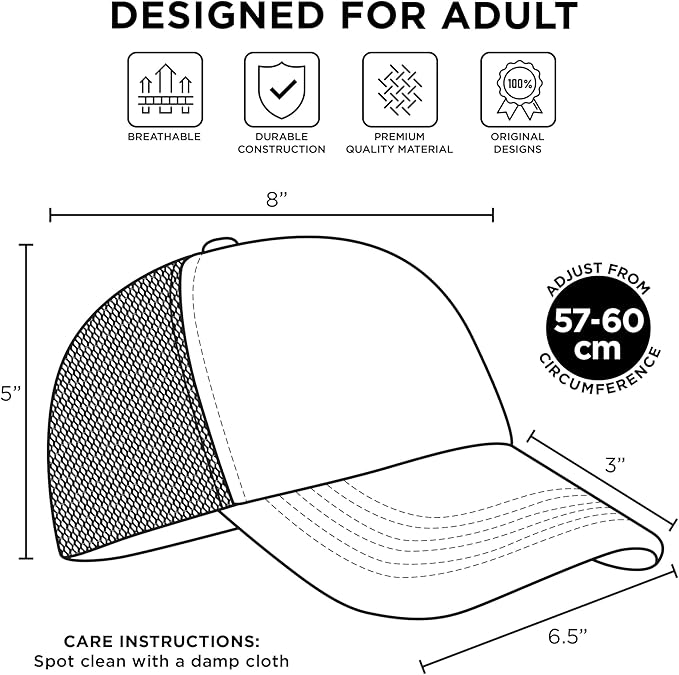 Disney Adult Trucker Hat, Minnie Mouse Mesh Snapback Baseball Cap