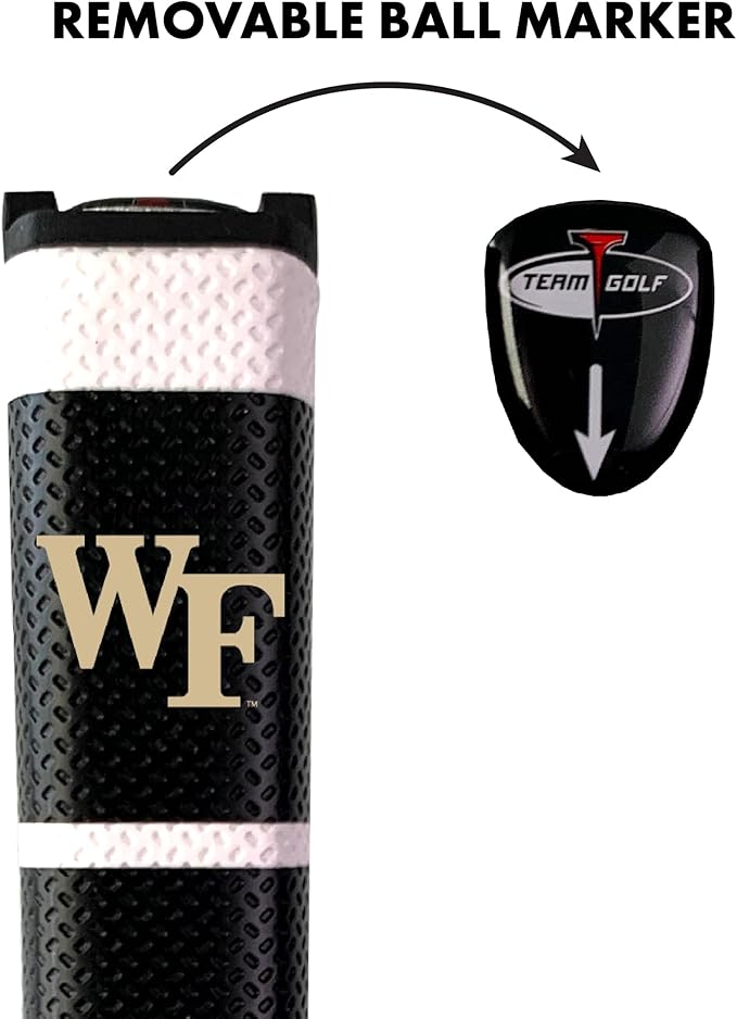 Team Golf NCAA Golf Putter Grip with Removable Gel Top Ball Marker, Durable Wide Grip & Easy to Control