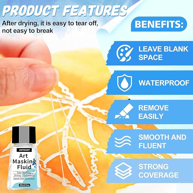 Watercolor Masking Fluid, Liquid Masking - Image 4