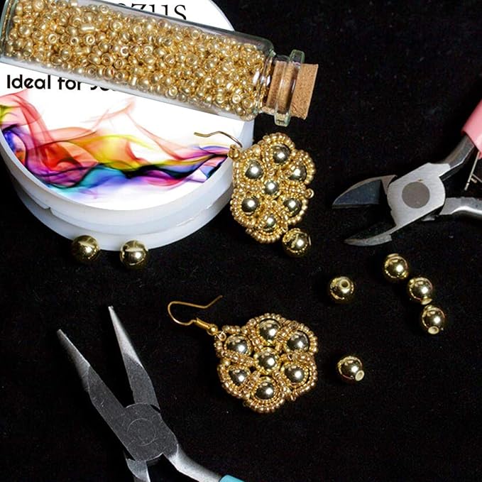 anezus 7 Pcs Jewelry Pliers and Jewelry Beading Wire Tools Set Includes Needle - Image 7