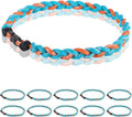 12 Pack Baseball Necklace 18inch, Team Gift for Baseball Funs, Three Braided Titanium Tornado Rope Design, with Muti - Color for Pick