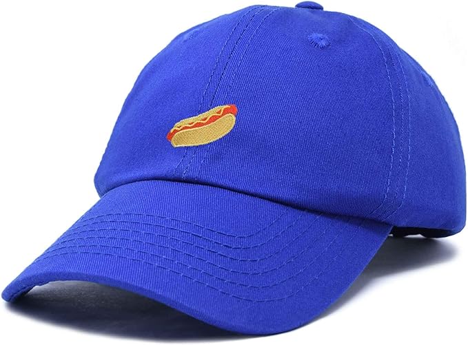 DALIX Hot Dog Hat Embroidered Mens Womens Baseball Cap