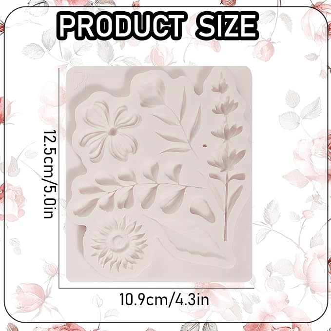 1 Pcs Flower Fondant Mold for Cake Decoration, Leaf Chocolate Silicone Mold - Image 6
