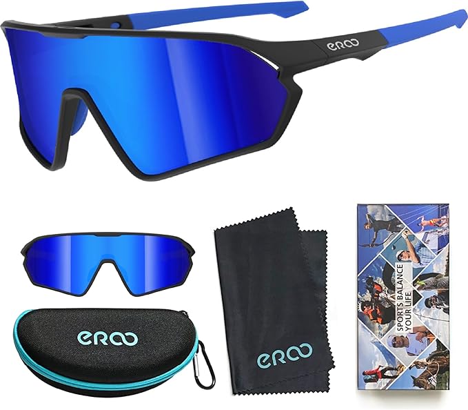 Youth Baseball Polarized Kids Sunglasses for Boys Girls Age 6-12 with Carrying Case Cycling Softball Padel Lightweight