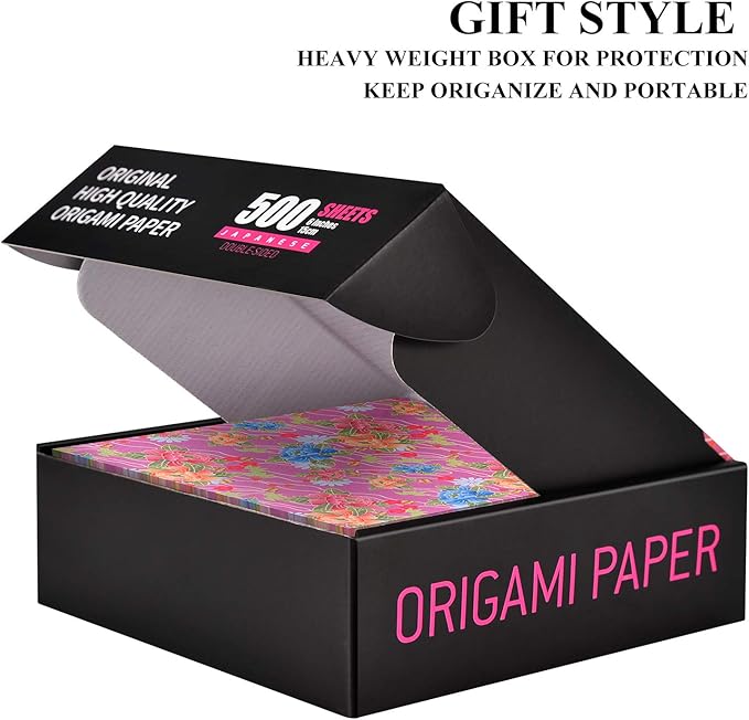 Japanese Washi Origami Paper 500 Sheets, 10 Vivid Colors, Colors Make Colorful - Image 4