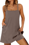 ANRABESS Women Summer Dress 2026 Beach Vacation Outfits Tennis Athletic Workout Romper Dress Built in Shorts Travel Clothes
