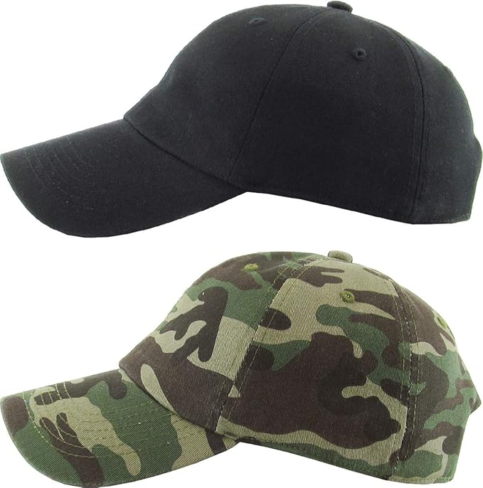 KBETHOS Classic Unisex Cotton Adjustable Low Crown Baseball Cap – Plain Dad Hat
