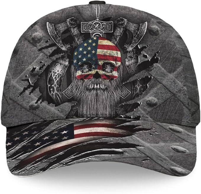 Baseball Cap for Men Women, Skull Cap for Men, Skeleton Gothic Horror Adjustable Strap Sports Soft Caps Outdoor