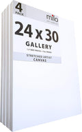 milo Stretched Artist Canvas | 24x30 inches | 4 Pack | 1.5” inch Thick Gallery by milo