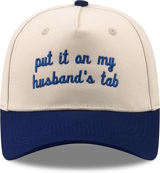 Funny Embroidered Trucker Hat, Vintage Two-Tone Cotton Baseball Cap for Men Women, Adjustable Dad Hat Gift Idea