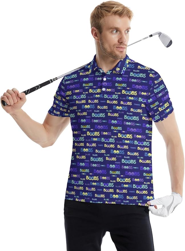 Mens Golf Shirts Golf Polo Shirts for Men Short Sleeve Polo Shirts Golf Gifts