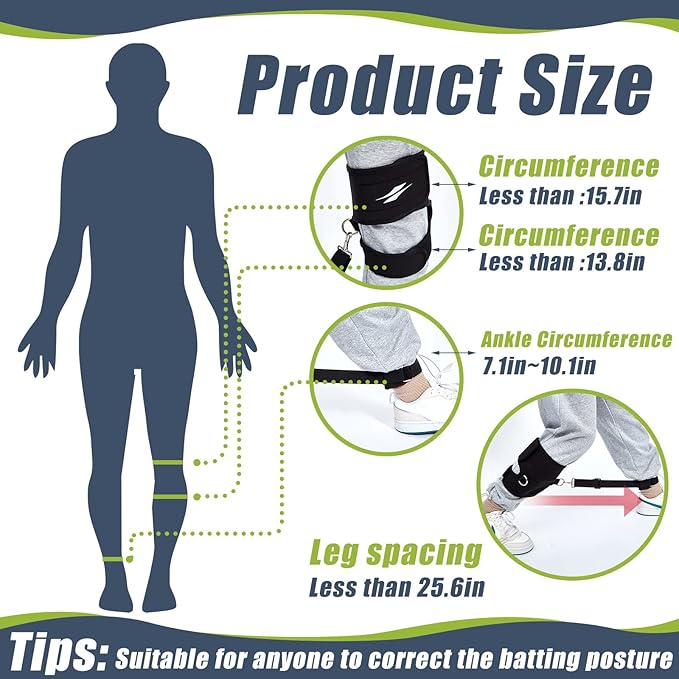 Wettarn Baseball Training Aid Softball Training Harness Baseball Practice Equipment for Stepping Out Leg Pulling Out Overstriding Lunging