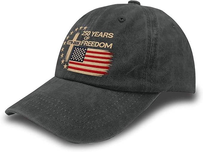 US 250 Years Freedoms 1776-2026 250th Birthday Embroidered Hats Garde Cap for Him