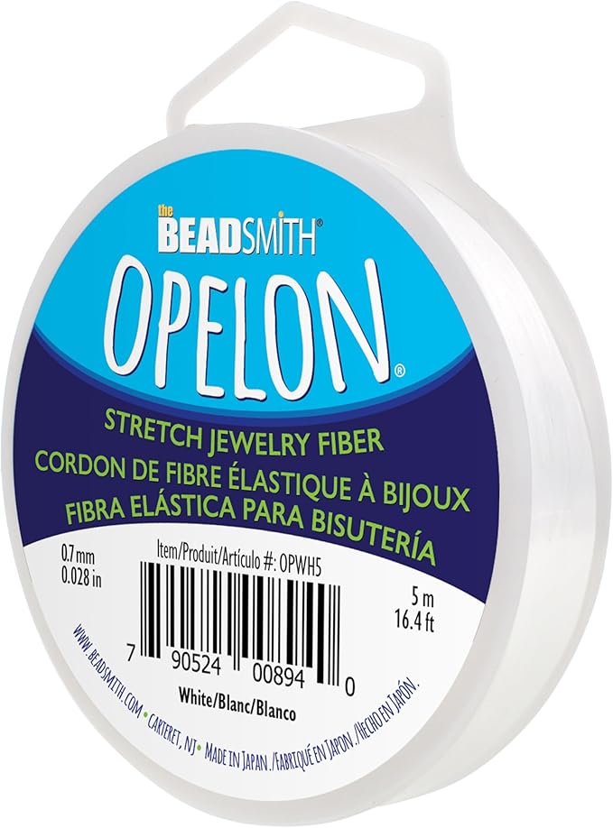 The Beadsmith Opelon Stretch Cord – Elastic Beading Fiber, 0.7 mm Diameter by TheBeadsmith