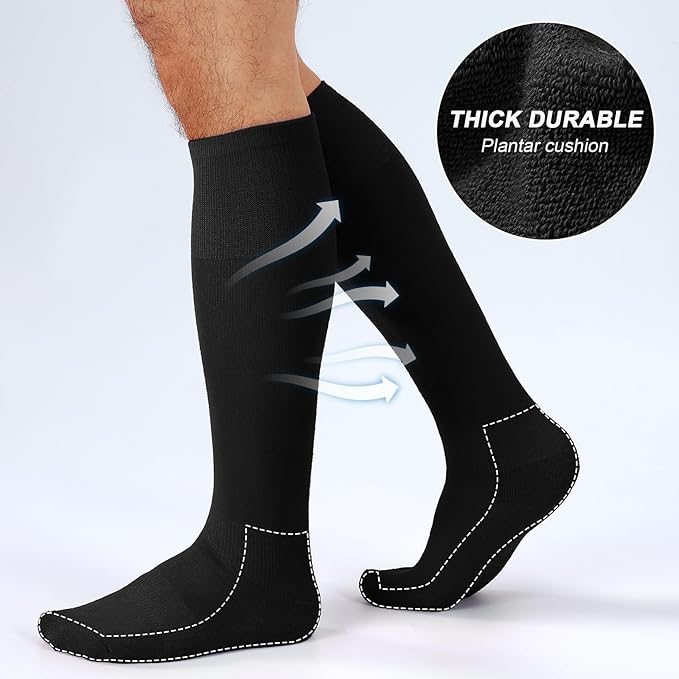 XZQTIVE 3 Pairs of Baseball Softball Socks and 1 Baseball Softball Belt Combo Set Knee-High Soccer Socks for Kids Youth Adult