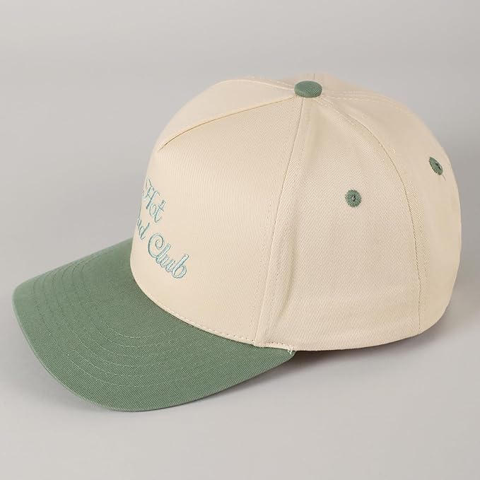 MIRMARU Two-Tone Vintage Canvas Trucker Hats for Men & Women, Adjustable Size Baseball Caps with Trendy Embroidered Design